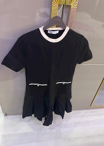 Düğmeli Siyah Mini Kadın Tulum - Görsel 3