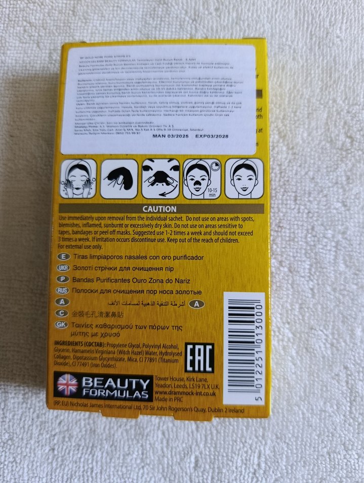 Kolajenli Altın Burun Gözenek Bandı 6'lı - Görsel 2