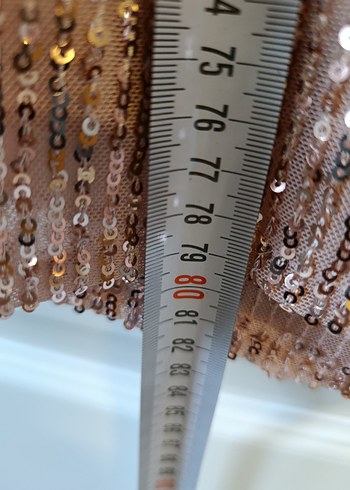 Parlak Payetli Uzun Kollu Mini tulum - Görsel 4