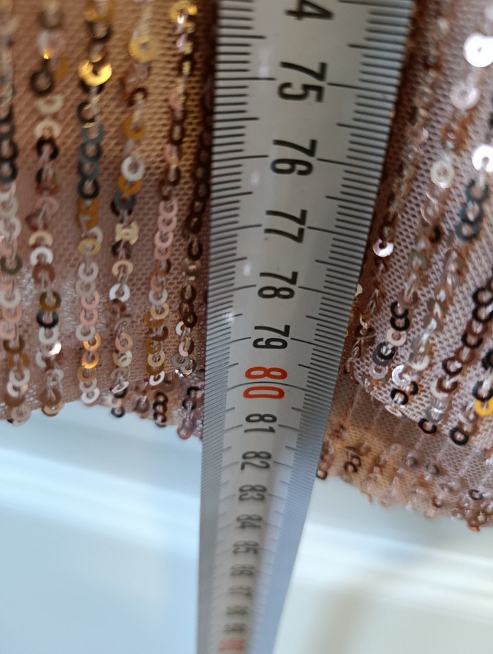 Parlak Payetli Uzun Kollu Mini tulum - Görsel 4