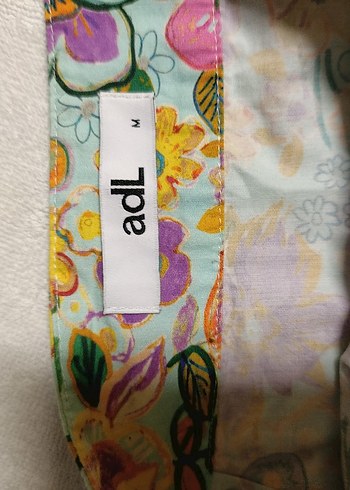 adL Çiçek Desenli Düğmeli Bohem Midii Etek - Görsel 6