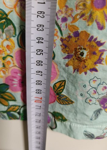 adL Çiçek Desenli Düğmeli Bohem Midii Etek - Görsel 5