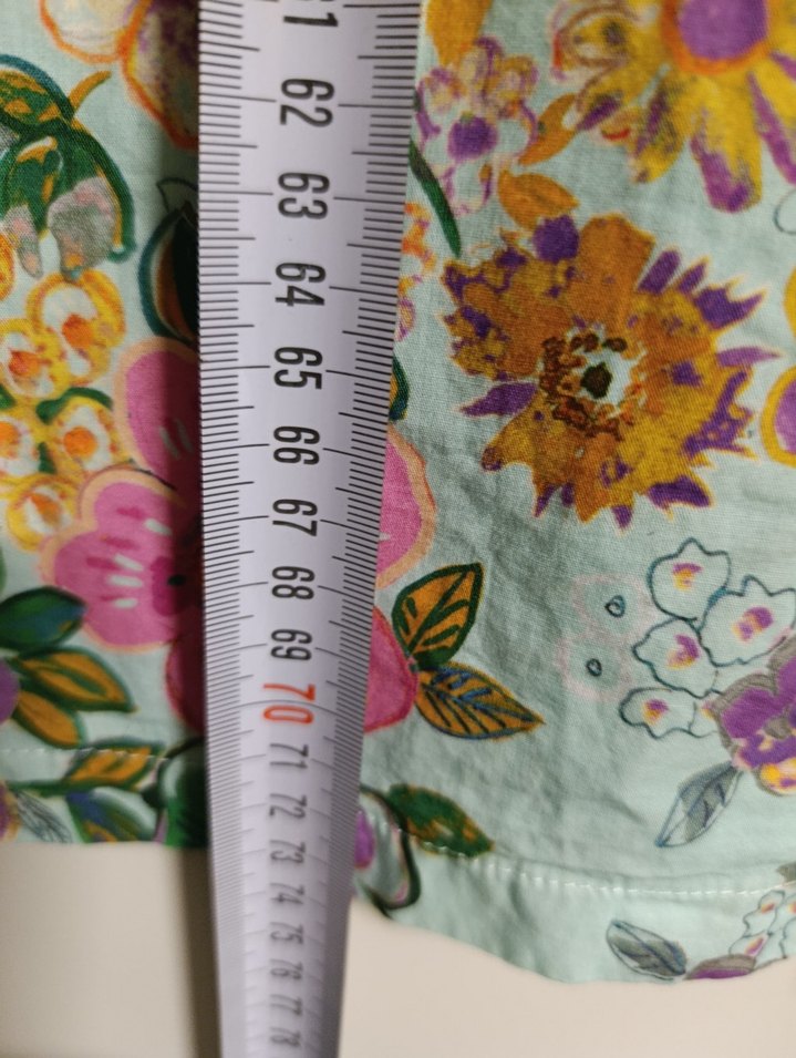 adL Çiçek Desenli Düğmeli Bohem Midii Etek - Görsel 5