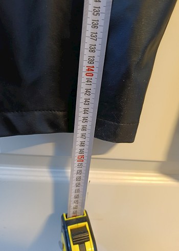 Siyah Deri Kadın Tulum, Kemerli, Uzun Kollu - Görsel 4