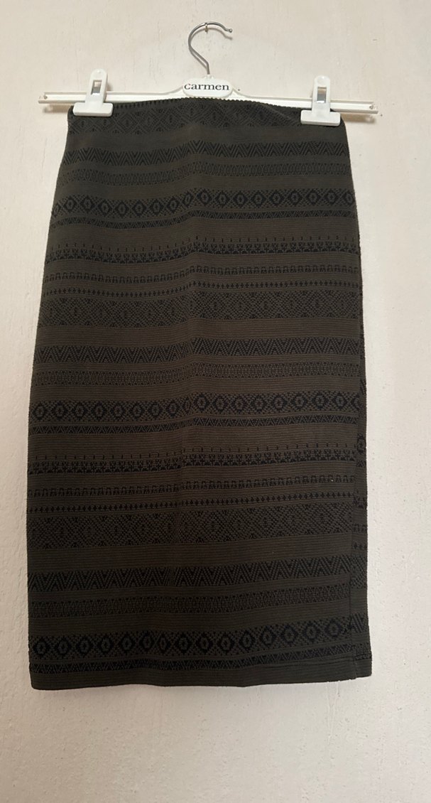 Siyah Bohem Midi Hamile Eteği - Görsel 3