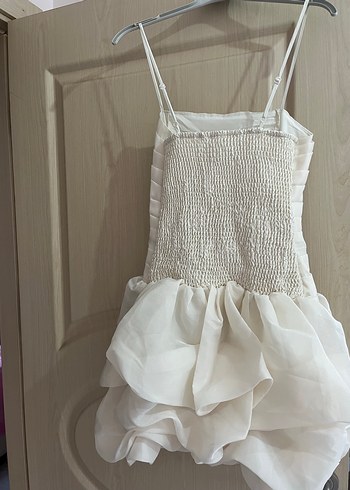 Sheinside Beyaz Mini Straplez elbise