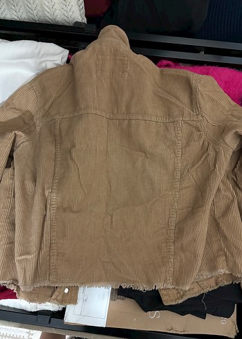 Bershka Düğmeli Kahverengi Kadın Süet Ceket