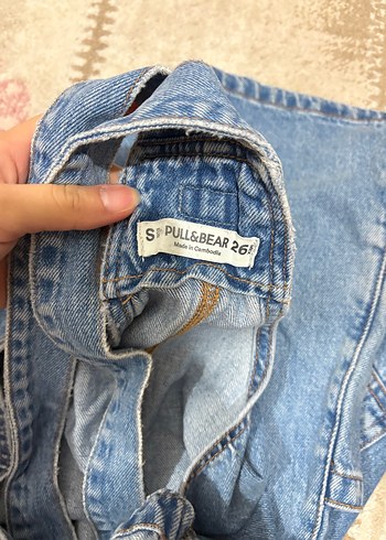 Kadın Mavi Denim Midi Salopet - Görsel 3