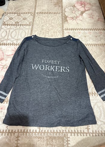 Gri Uzun Kollu Tişört - Görsel 2