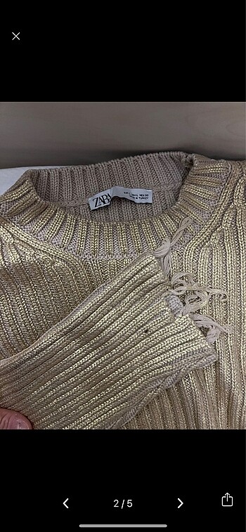Zara Zara gold parlak kazak