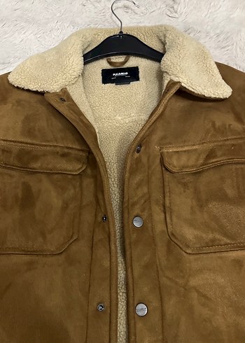 Düğmeli Kahverengi Süet erkek Ceket - Görsel 3