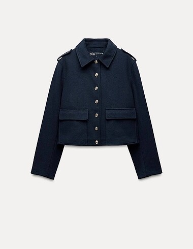 Zara soft kısa lacivert ceket