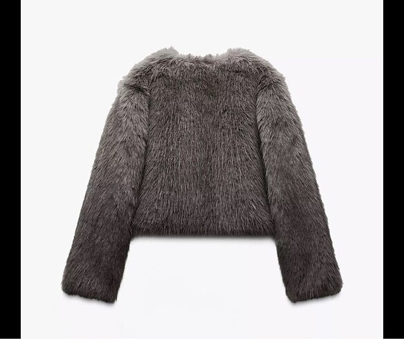 Zara gri kürk - Görsel 4