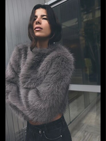 Zara gri kürk