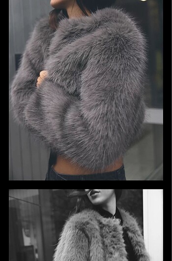 Zara gri kürk - Görsel 2