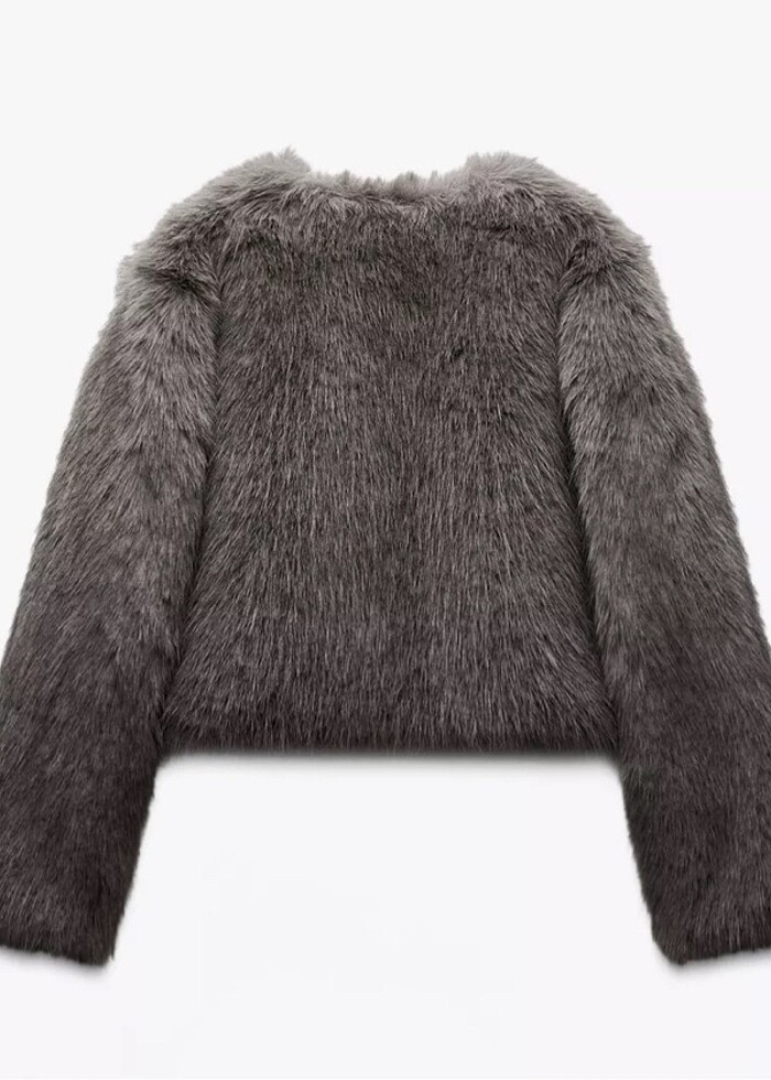 Zara gri kürk - Görsel 4