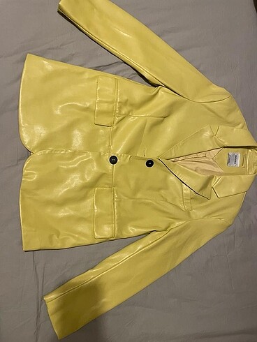 Hiç giyilmedi yeni ceket kadın deri blazer - Görsel 2