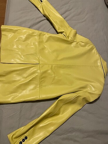 Hiç giyilmedi yeni ceket kadın deri blazer - Görsel 5