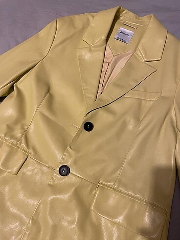 Hiç giyilmedi yeni ceket kadın deri blazer - Görsel 6