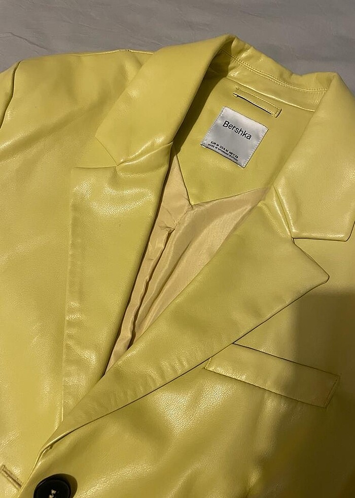 Hiç giyilmedi yeni ceket kadın deri blazer - Görsel 4