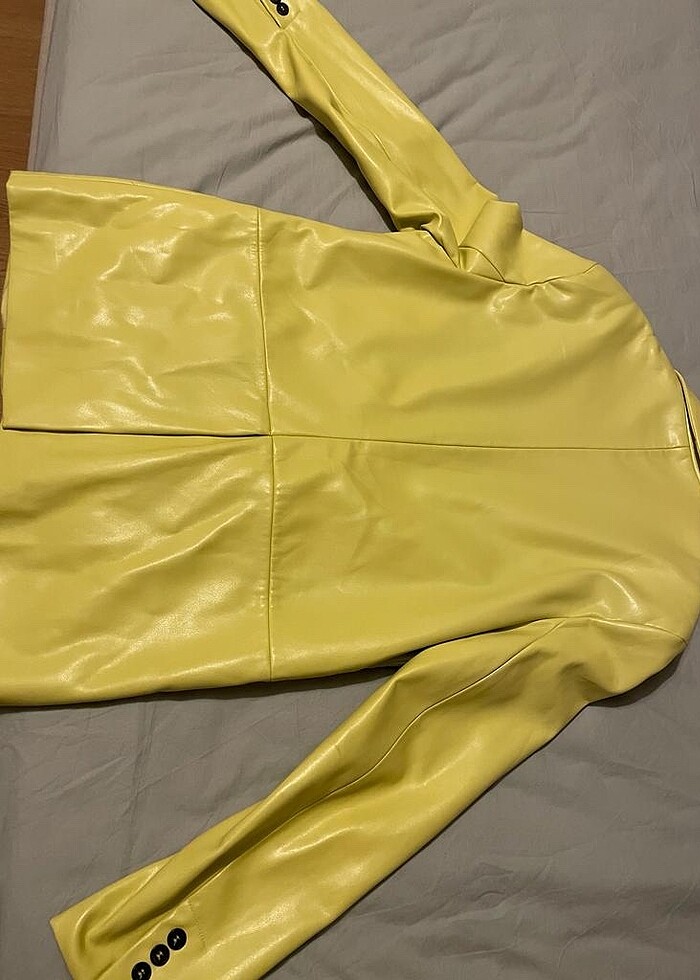 Hiç giyilmedi yeni ceket kadın deri blazer - Görsel 5