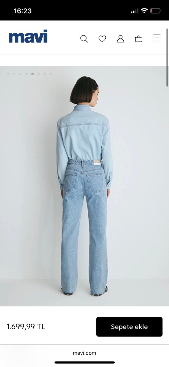 mavi wide leg victoria jean - Görsel 2