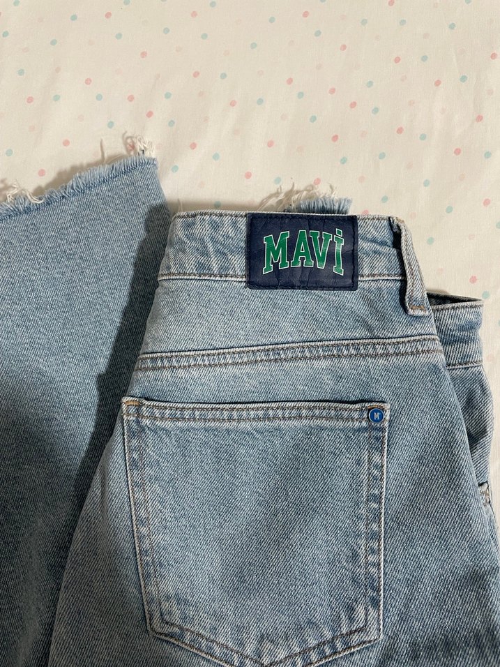 mavi barcelona Yüksek Bel Düz Kesim Kadın Jean - Görsel 2