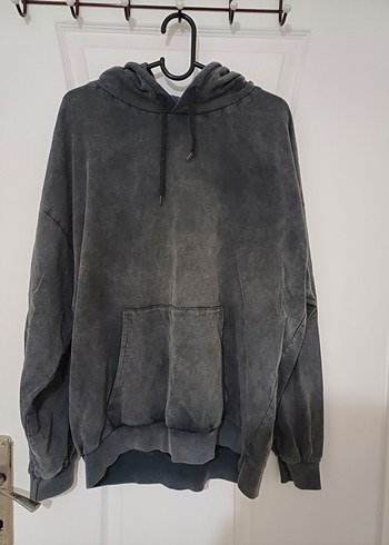 Trendyol man antrasit yıkamalı sweatshirt