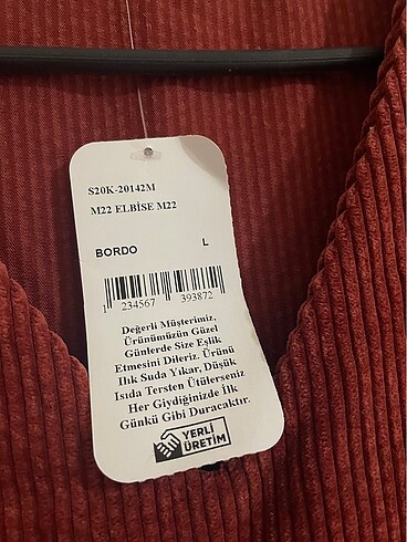l Beden Etiketli elbise