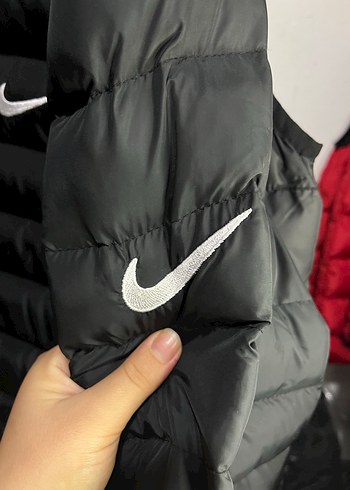 xl Beden siyah Renk Nike Siyah Fermuarlı unisex Mont