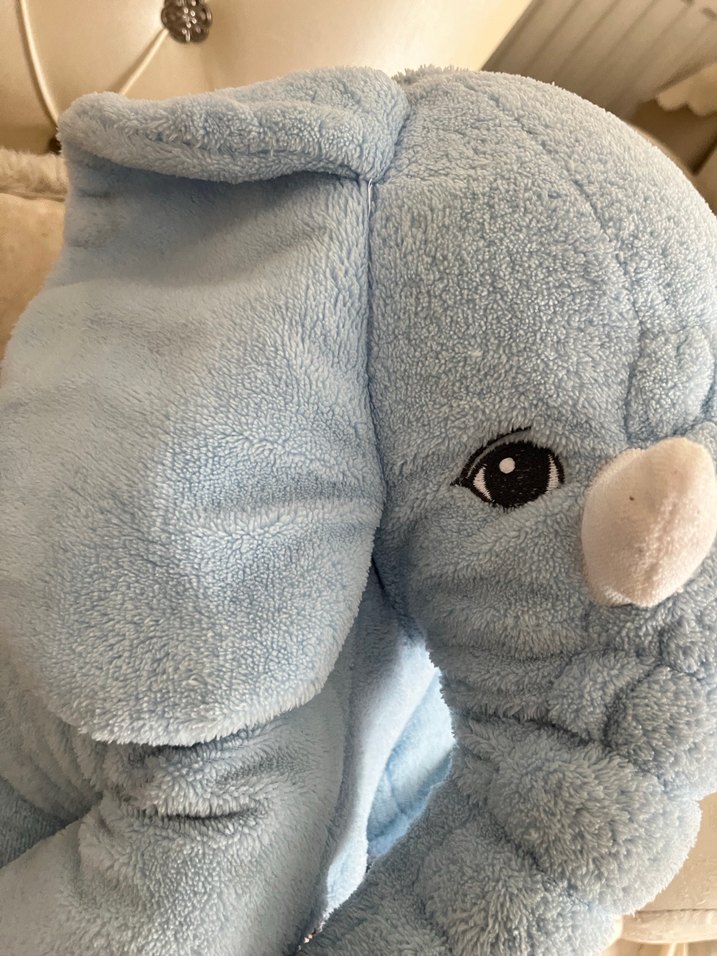 Pastel Mavi Peluş Fil Oyuncak - Görsel 4