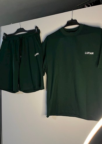 Lufian LUFIAN Koyu Yeşil şort takım