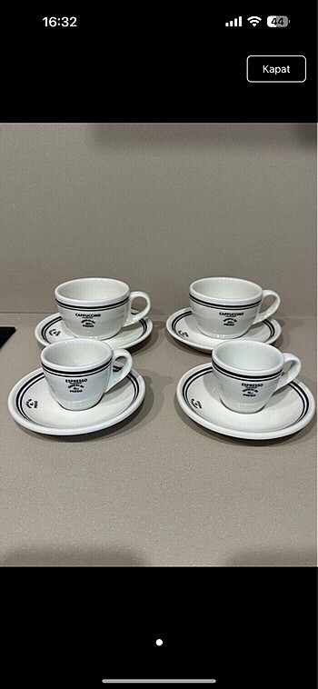 H&M home 4 fincan 4 tabak