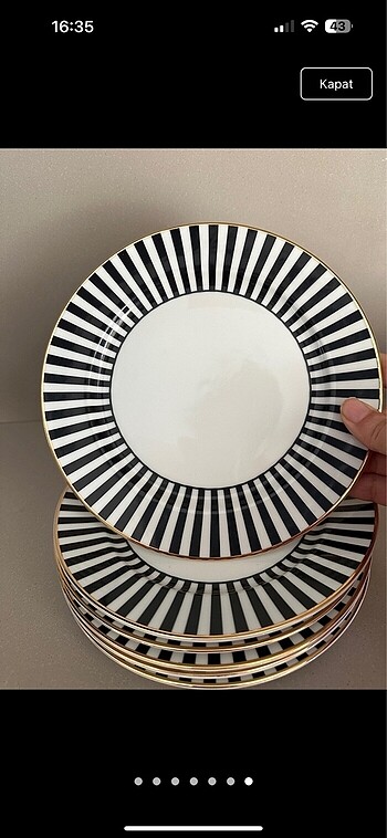 H&M home 6 adet tatlı tabağı