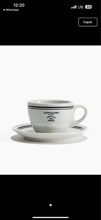 H&M home fincan ve tabağı