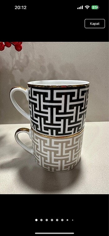 H&M home iki adet kupa