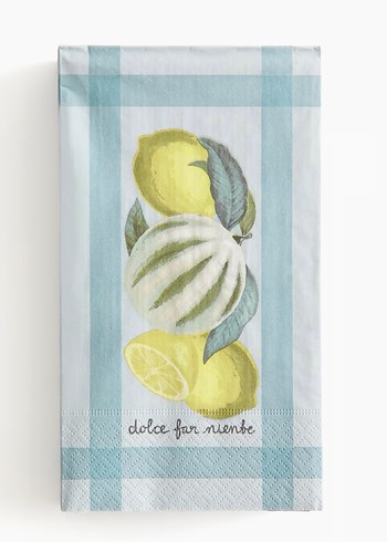 H&M home Pastel Renkli Limon Desenli 15 li peçete