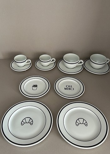 H&M home 2 küçük 2 orta boy tabak