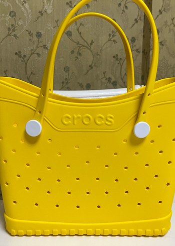 Sarı Crocs Kadın Plaj Çantası