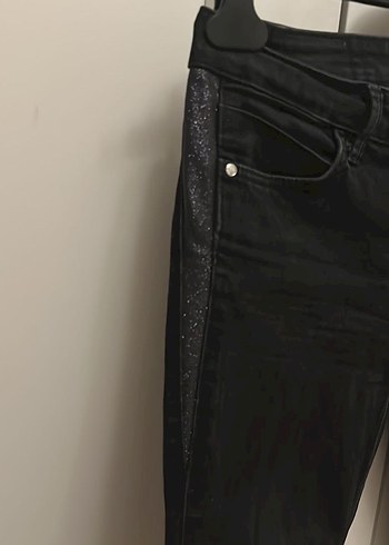 36 Beden siyah Renk zara simli jean