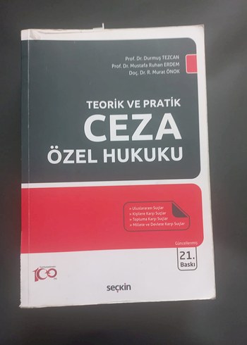 Ceza Özel Hukuku Kitabı durmuş tezcan mustafa erdem