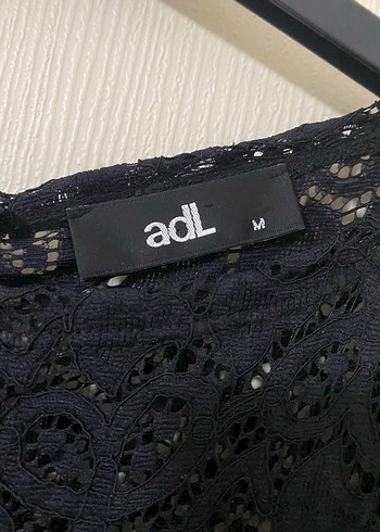 Uzun Kollu Siyah Dantelli Midi Elbise - Görsel 2