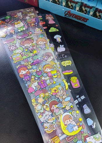 Renkli Pastel Çocuk Çıkartmaları 4 adet