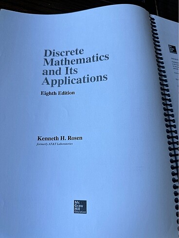 Beden Renk Discreate mathematics and ıts applications. Kenneth H. Rosen