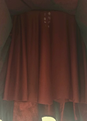 Bordo Drapeli Kısa Abiye Elbise - Görsel 6