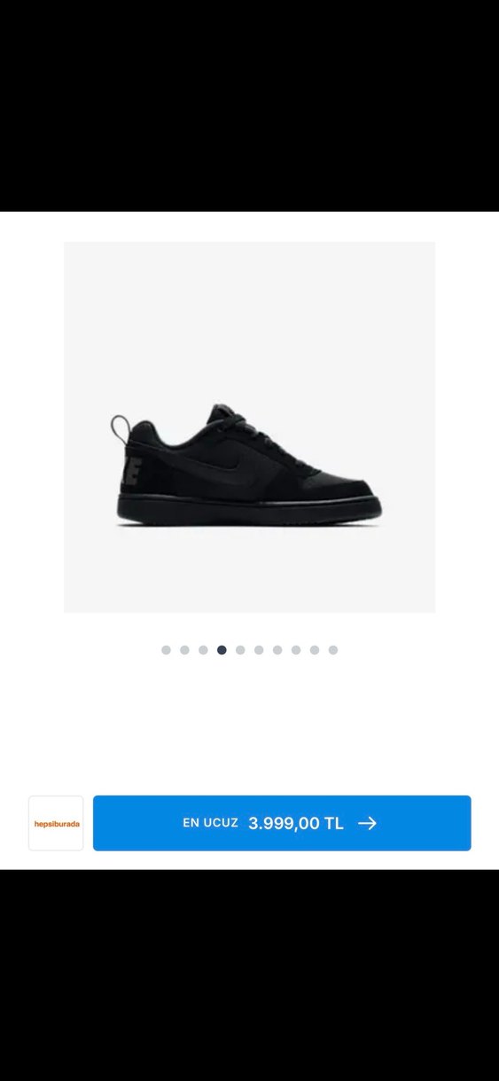 Siyah Nike Court Borough Low Spor Ayakkabı - Görsel 5