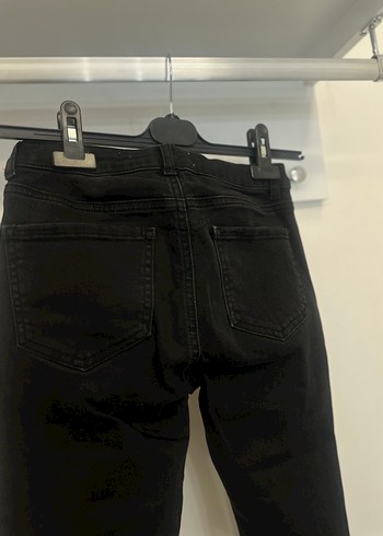 Siyah Baskılı Kadın Denim Pantolon - Görsel 4