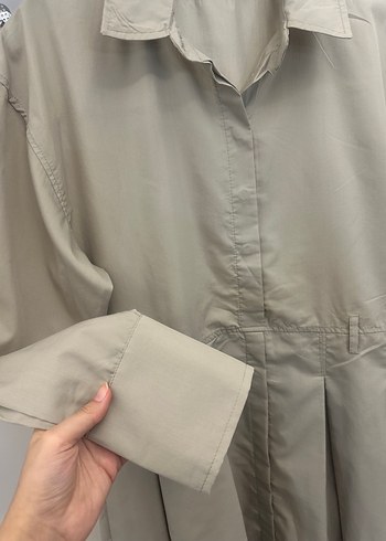 Bej gömlek elbise - Görsel 2