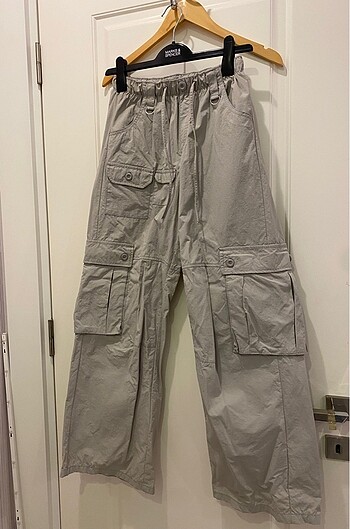 Bershka Kargo Pantalon Gri