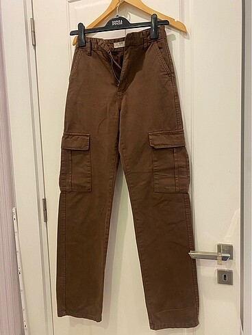 Stradivarius Kahverengi Kargo Pantalon